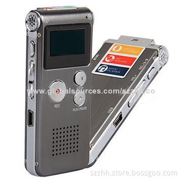 Digital Voice Recorders, 128x32 Lattice Screen, Support MP1, MP2, MP3, WAV Audio Formats